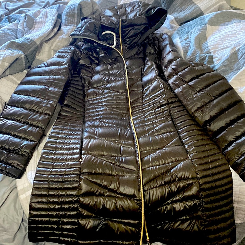 Sexy long Calvin Klein puffer